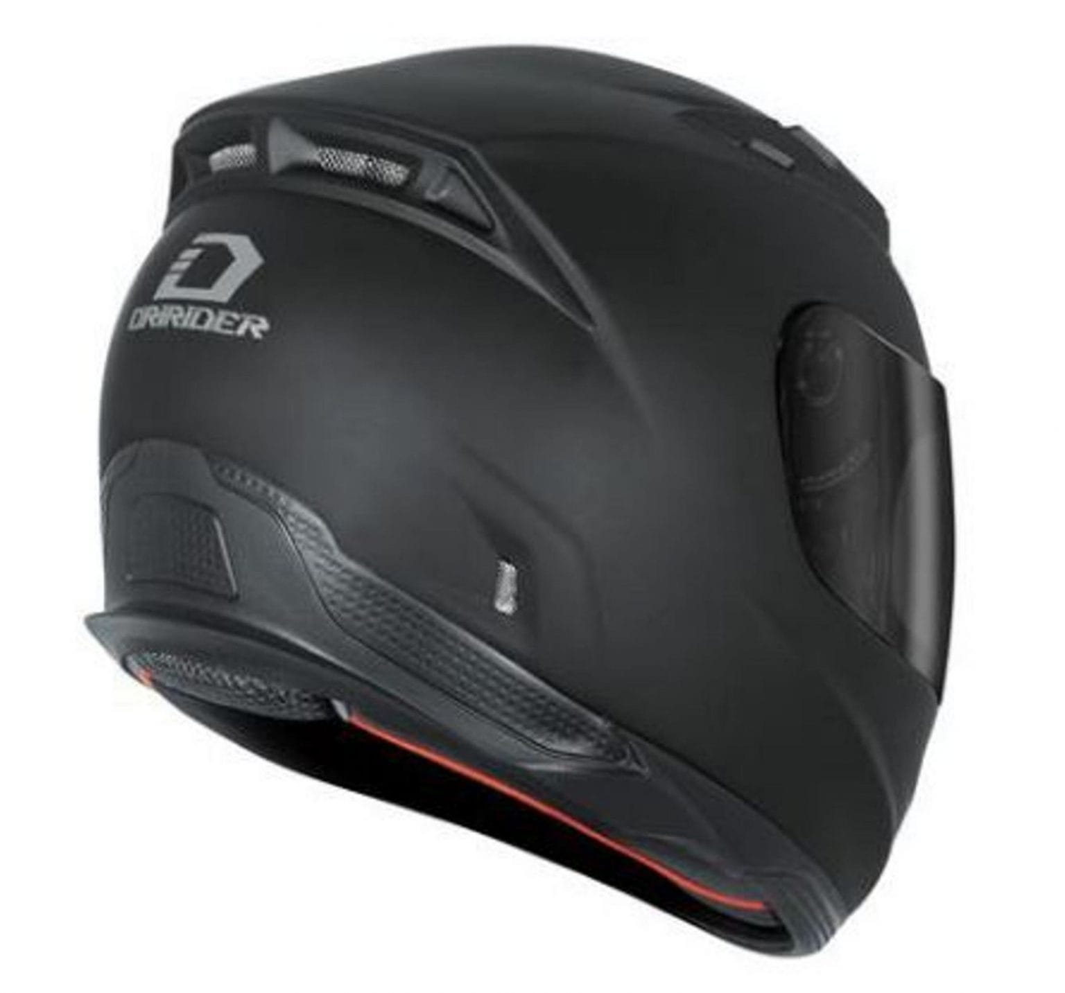 DRIRIDER D-SPORT SYMMETRY Motorcycle Road Helmet  (matt black) with CLEAR visor