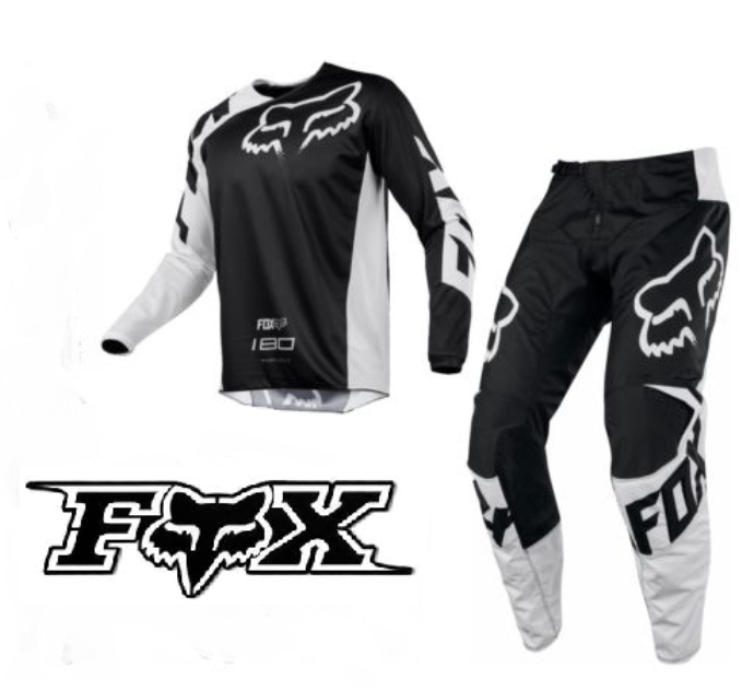 fox black and white jersey