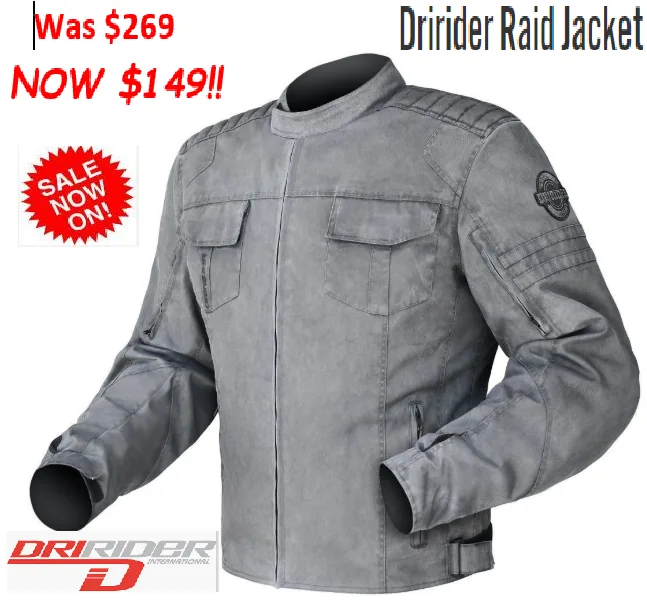 Dririder Ladies Raid Motorcycle Casual Vintage look Female Womens Jacket