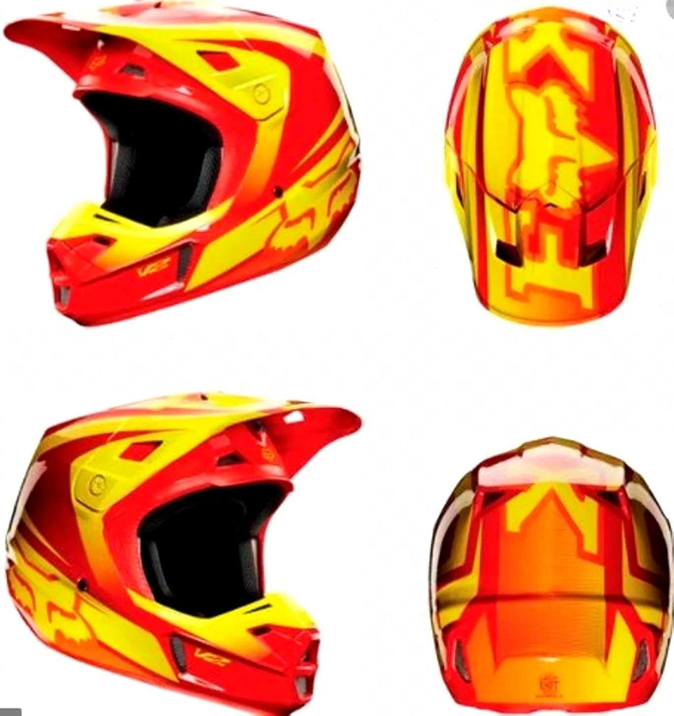 FOX V2 Motocross Helmet KTM Orange MX Dirt Bike ATV Imperial