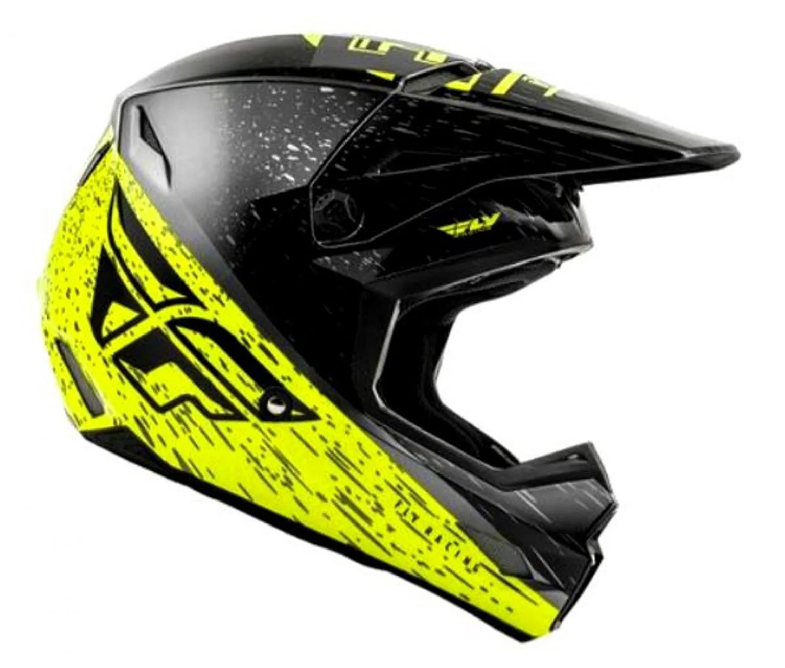 CLEARANCE! Fly Racing Kinetic Dirt Bike Helmet K120 Motocross MX Off Road(HI-VIZ/Black)