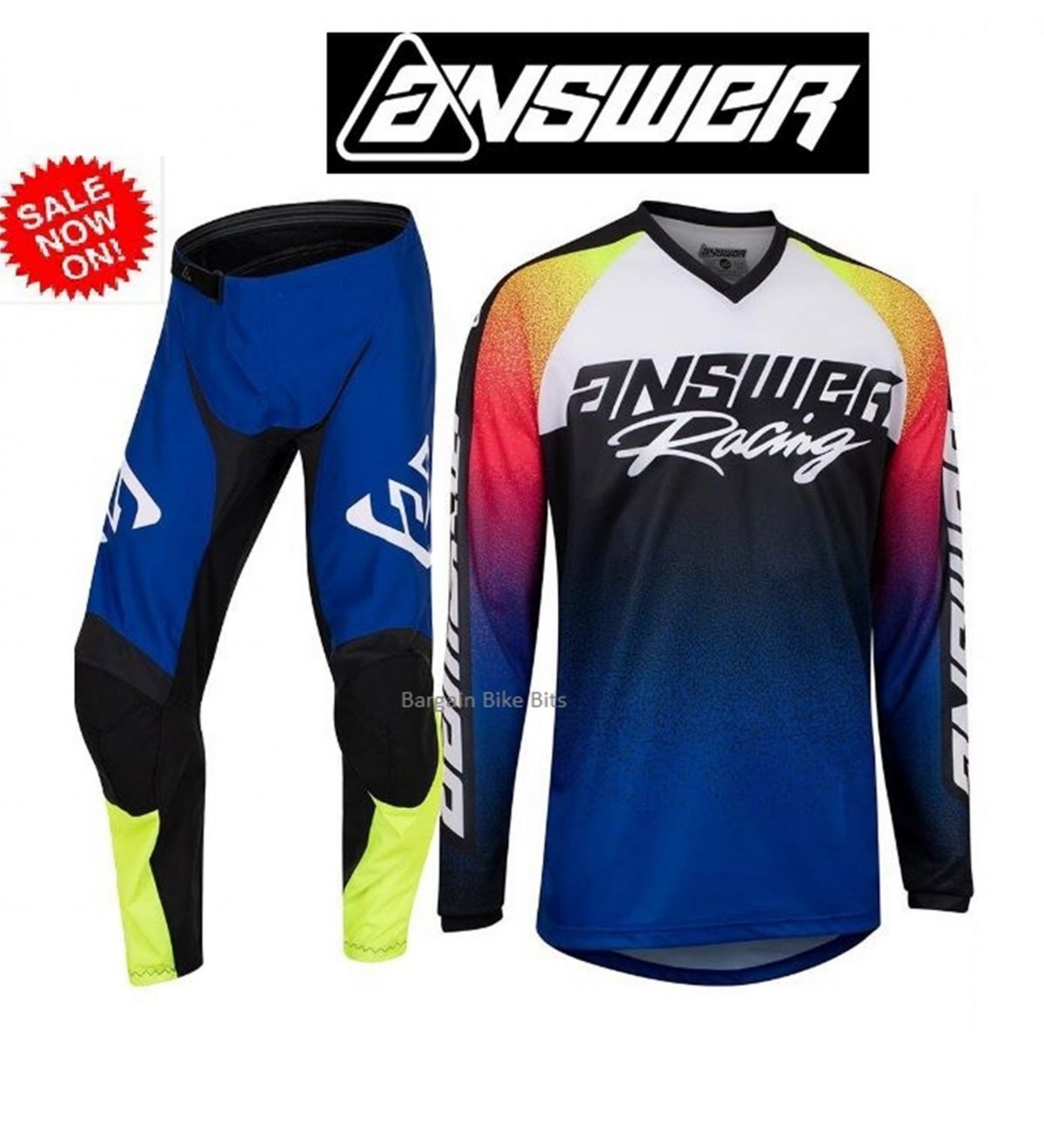 Answer Racing Motocross Pants & Jersey set Dirt Bike MX Off Road Blue ...