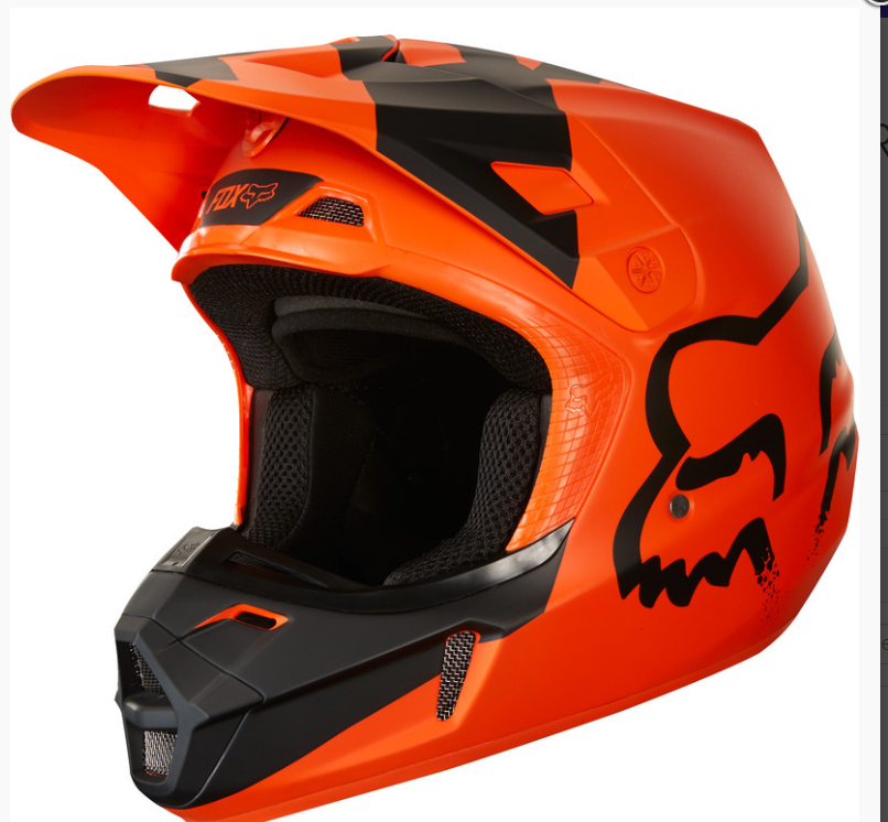 FOX V2 Mastar Motocross Helmet Lg KTM Orange MX Dirt Bike ATV - Bargain ...