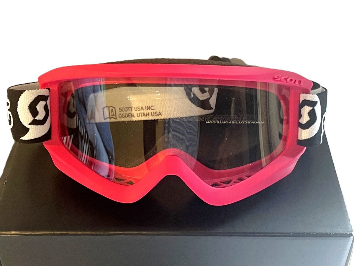 SCOTT AGENT Girls Kids Dirt Bike Goggles PINK Clear Lens Youth MX Enduro