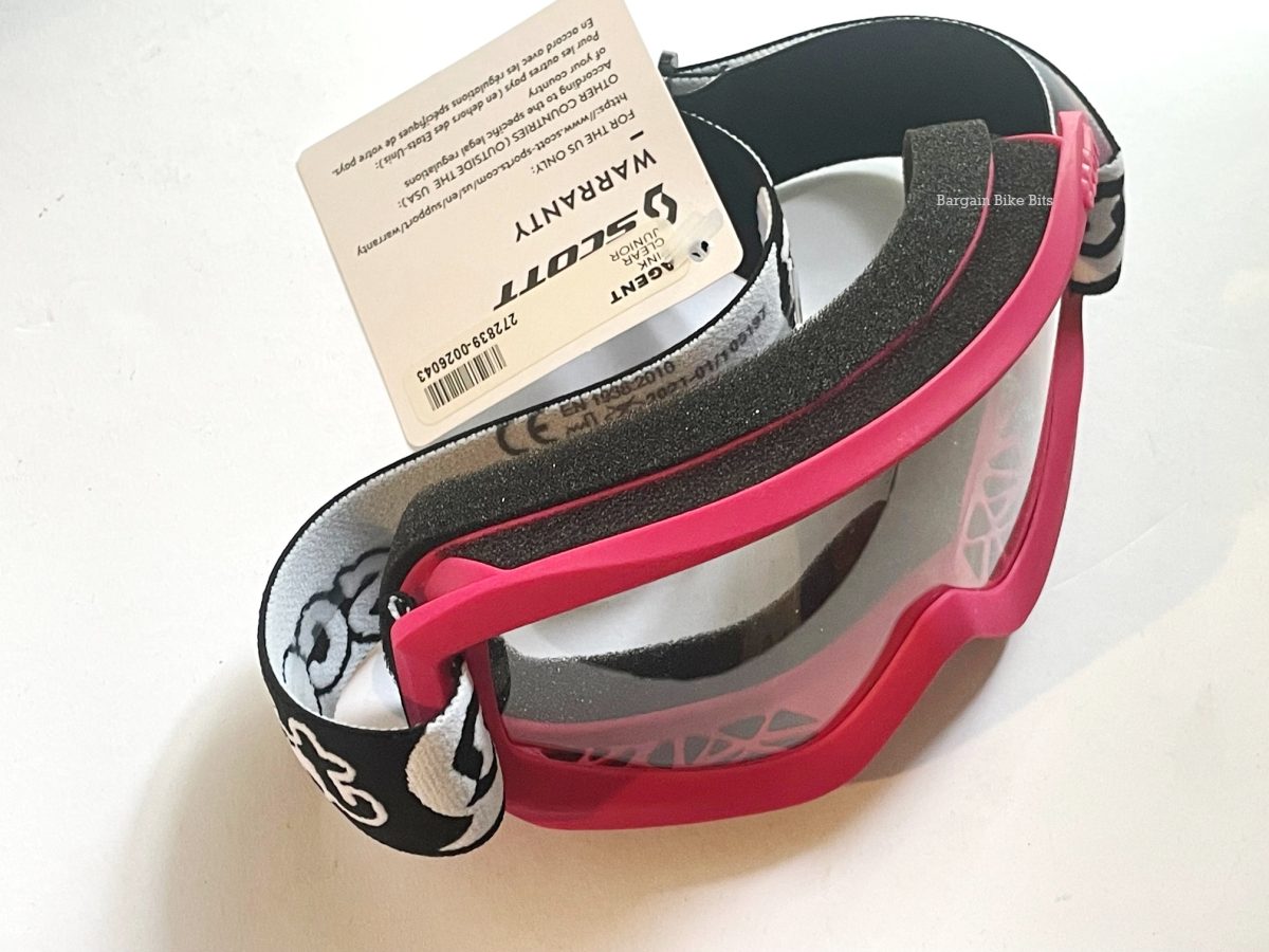 SCOTT AGENT Girls Kids Dirt Bike Goggles PINK Clear Lens Youth MX Enduro